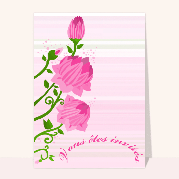Invitation mariage en rose