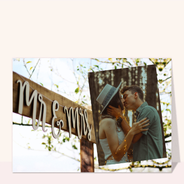 Faire-part de mariage Mr and Mrs