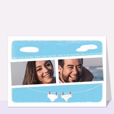 Faire-part de mariage culottes suspendues