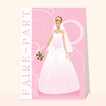 Faire-part mariage avec FAIRE-PART en vertical