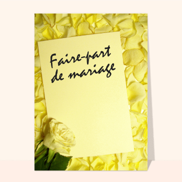 Lettre faire-part mariage
