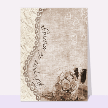 ancien faire-part mariage