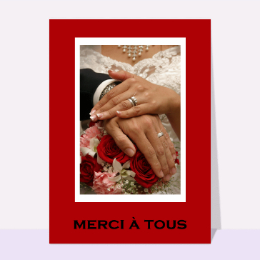 Merci à tous mariage classique