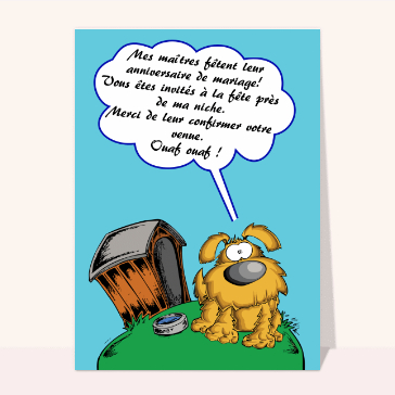 Anniversaire de mariage de mes maîtres cartes d'anniversaire de mariage