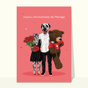 Anniversaire de mariage décalé cartes d'anniversaire de mariage