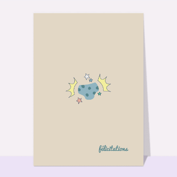 Carte félicitations naissance garçon : La couche bleue magique