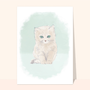 Naissances : Petit chat à l'aquarelle