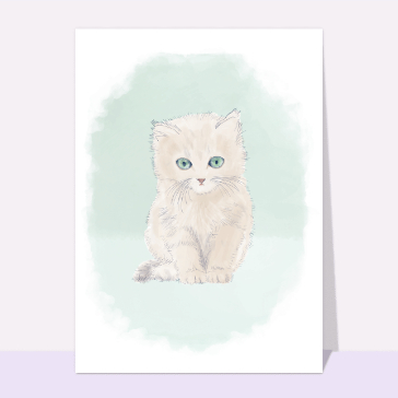 Petit chat à l'aquarelle