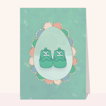 carte d'annonce de grossesse : Les chaussures de bébé