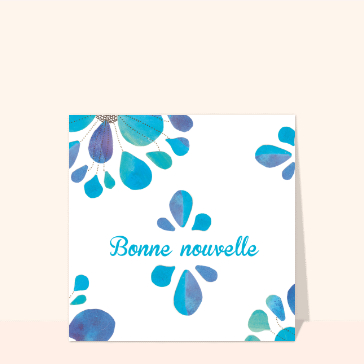 Bonne nouvelle à l`aquarelle bleue