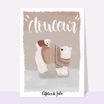 Douceur petit ourson et sa maman