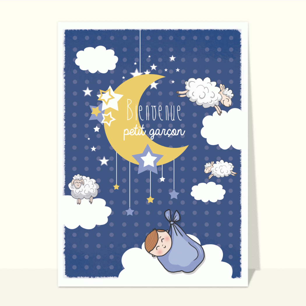 Sous les étoiles, un petit garçon arrive envoi rapide