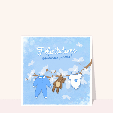 Carte De Naissance Pour Bébé Garçon, Faite Main, Neuve, Sans Marque - Style Sur Mesure