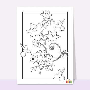 Coloriage fleurs