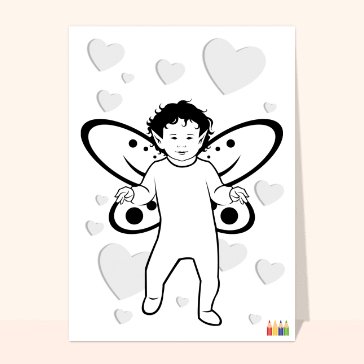 Coloriage bebe fee
