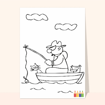 Coloriage du pecheur