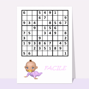 Jeux ludiques : Sudoku bebe facile