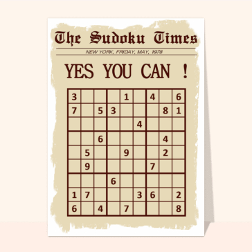 The sudoku times cartes sudokus