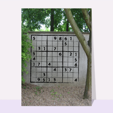 Jeux ludiques : Sudoku geant sur un mur