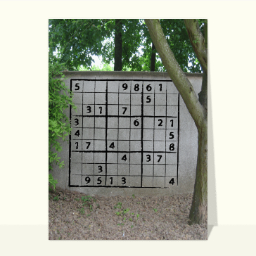 Sudoku geant sur un mur
