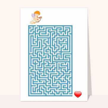 Labyrinthe cupidon amoureux cartes labyrinthes