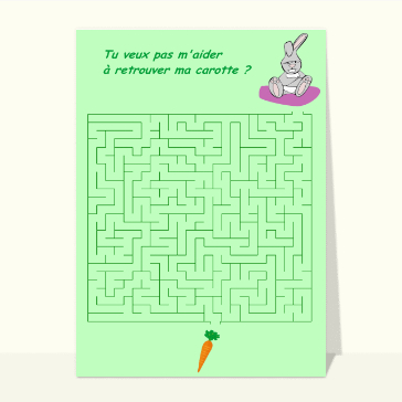 Labyrinthe trouve la carotte