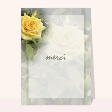 Remerciements condoléances avec une fleur jaune