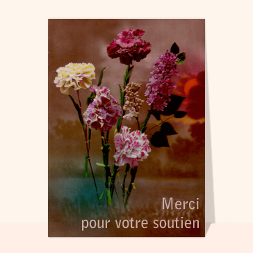 Carte ancienne merci pour votre soutien
