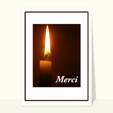 Merci avec une bougie