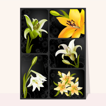 Remerciement condoléances avec des fleurs