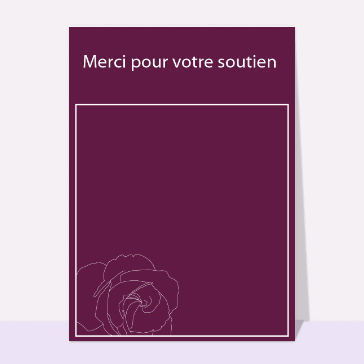 Merci pour votre soutien avec une fleur
