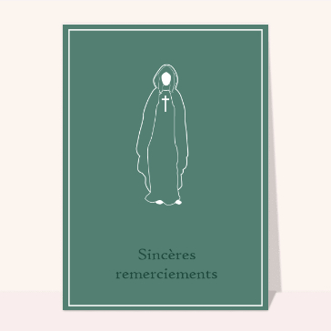 Sincères remerciements avec la Vierge Marie