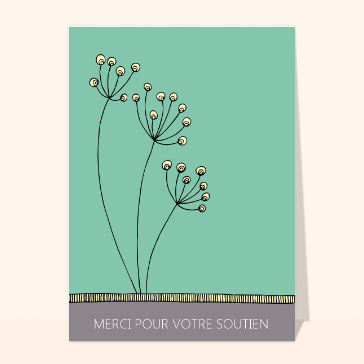 Merci pour votre soutien dessin de fleurs