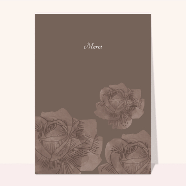Fleurs sur un fond marron