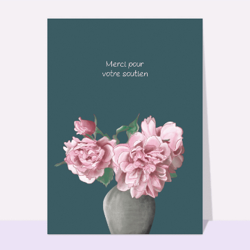Merci pour votre soutien avec des fleurs