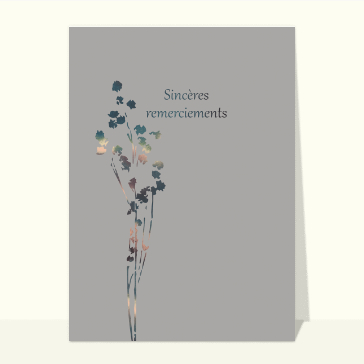 Remerciements plante montante