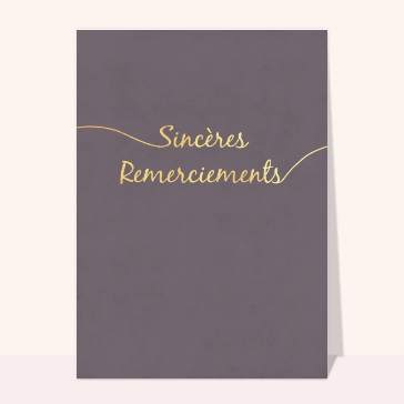 Simples remerciements