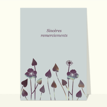 Fleurs sur fond gris