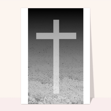 Faire-part de décès avec une croix