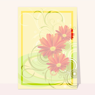 Faire-part de décès avec des chrysanthemes
