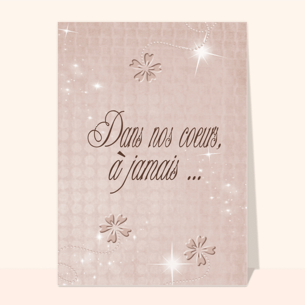 Souvenirs d'amour gravés à jamais Fairepart de décès