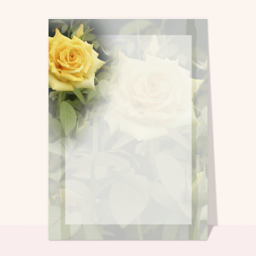 Faire-part de décès avec une fleur jaune