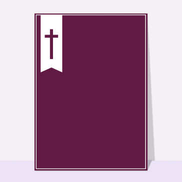 Une simple croix sur un fond violet