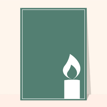 Une bougie sur un fond vert