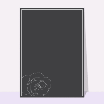 Faire-part de décès avec une fleur
