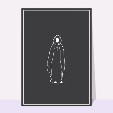 Faire-part décès avec la Vierge Marie
