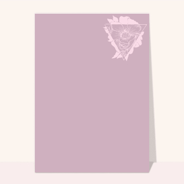 Faire-part de décès avec une gravure de fleur