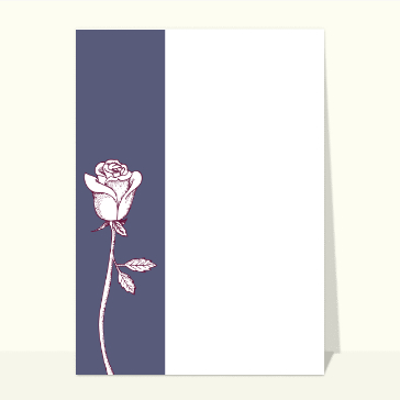 Faire-part de décès avec une rose