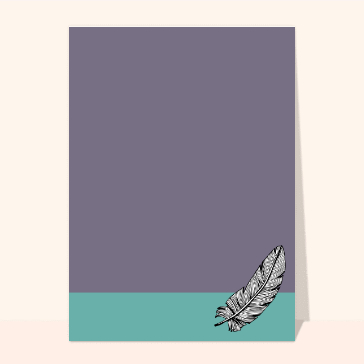 Faire-part de décès avec une plume
