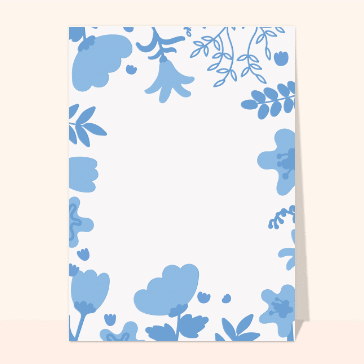 Faire-part de décès entouré de fleurs